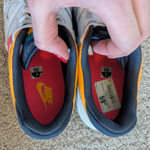 Nike Full Force Low Leather Sneakers - White, Pink, Blue 90s Neon sz 9 - Picture 5 of 8